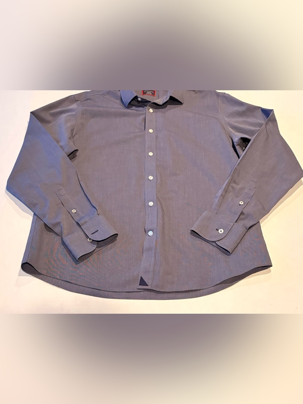 UNTUCKit Shirt Mens Size Large Navy Blue Button Up Wrinkle Free Long Sleeve
